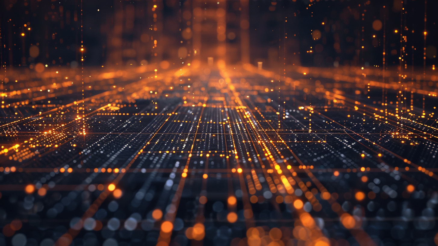 Digital technology grid background